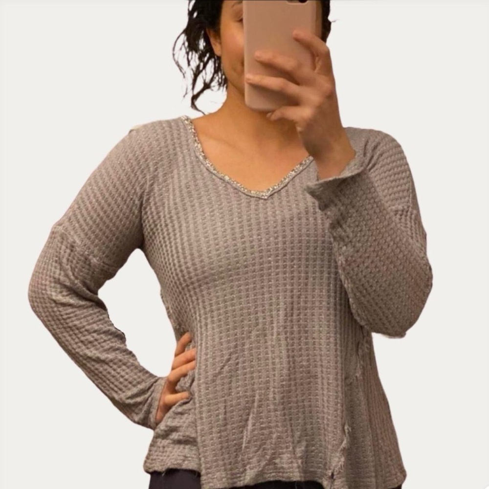 Juicy Couture Gray Sweater Top sz M